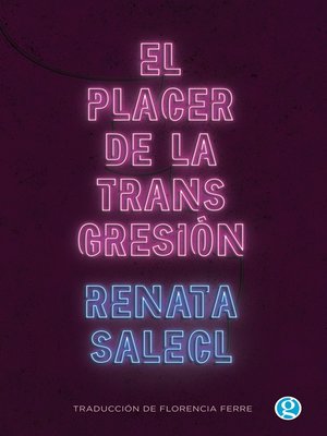 cover image of El placer de la transgresión